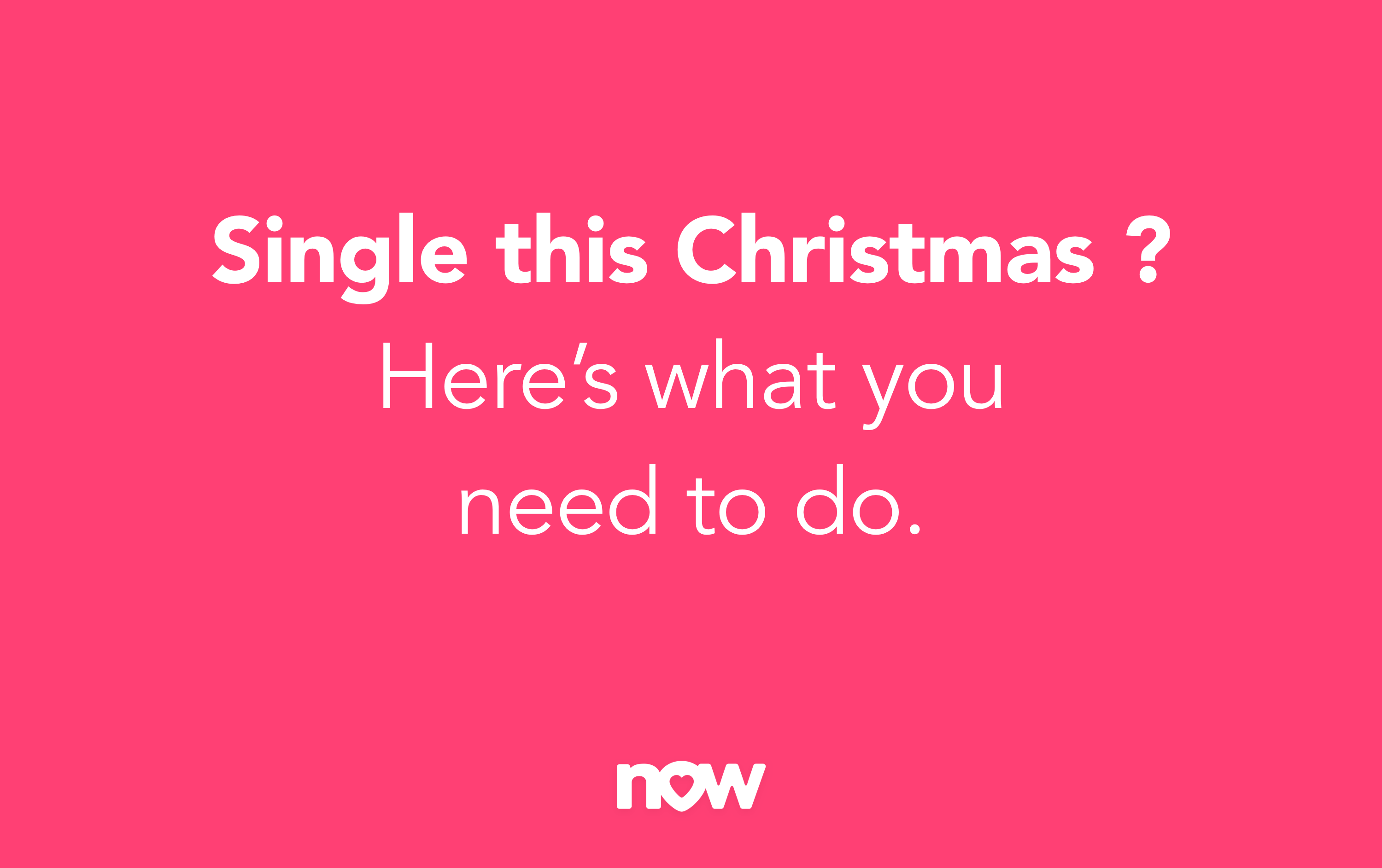 Quote about being single in christmas in white text on a pink backgr